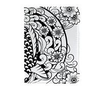 Pesce Carpa Fiore Giapponese Tatuaggio Pelle Porta Passaporto Copertura Viaggio Portafoglio Custodia per Donne Uomini