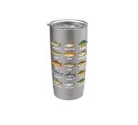 Pesce d'acqua dolce Specie Pescatori Pescatori Pescatori Uomini Bicchiere termico in acciaio inox doppia parete