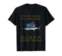 Pesce d'Acqua salata della Florida, Design a Forma di Pesce Vela dell'Atlantico Maglietta