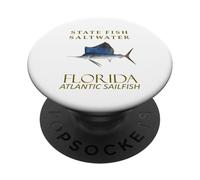 Pesce d'acqua salata della Florida, design a forma di pesce vela dell'Atlantico PopSockets PopGrip Adesivo