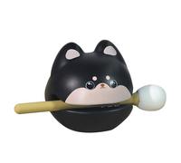 Pesce drum zen blocco strumento a percussione simpatico figurina animale figurina mente calmante ornamenta di allevamento di stress per la meditazione a casa d'ufficio (F)