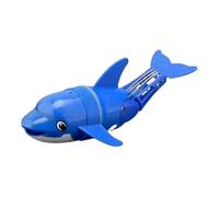 Pesce elettrica, giocattoli di pesce elettrico 7.68x4.09x2.95 a batteria Sicuro carino Fun Giochi da bagno per bambini rotolanti per il bagno, nessuna batteria, blu, blu