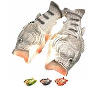 Pesce Forma Spiaggia al Coperto Pantofole Unisex Bagno Slittata Indossare Accogliente Scarpe Creativi Bambini Divertente personalità Animale Sandali（Nero,34/35 EU