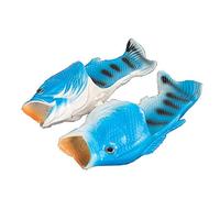 Pesce Forma Spiaggia al Coperto Pantofole Unisex Bagno Slittata Indossare Accogliente Scarpe Creativi Bambini Divertente personalità Animale Sandali（Blu,44/45 EU