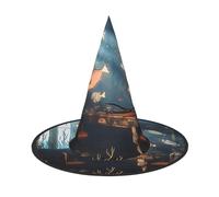 Pesce galleggiante nella camera da letto Cappelli Streghe di Halloween Fasce per la testa Cappello da mago Accessori per costumi Cosplay per feste in maschera Pieghevole 1