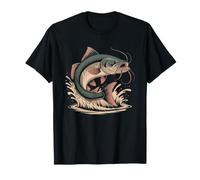 Pesce Gatto Acqua Dolce Fiume Pescatore d'Acqua Maglietta