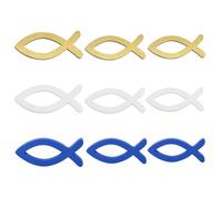 Pesce in Legno Decorazione, 144 Pezzi, Decorazione Pesce Battesimo, Decorazione da Tavolo a Forma di pesciolino in Legno, per Battesimo, Comunione e cresima Decorazione Battesimo Ragazzo Ragazza