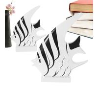Pesce in Legno Modello 2 Pezzi Supporto per Animali in Legno Rustico | Scultura di pesce leggera per soggiorno camera da letto scaffale sala giochi per bambini comodino libreria