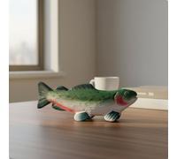 Pesce Koi in Legno Portafortuna Decorazione per la Casa Design Moderno