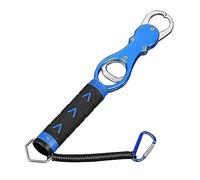 Pesce Lip Gripper, pinza portatile per pesci con bilancia, supporto professionale in alluminio per pesca in acqua dolce e salata, blu