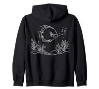 Pesce Luna Linea Arte Aquariofilo Felpa con Cappuccio