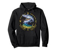 Pesce Mahi Mahi Tonno Kingfish Nautico Heritage Pesca Regalo Felpa con Cappuccio