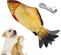 Pesce Meccanico per Cani da Piscina, Giocattolo Elettrico A Forma di Pesce Che Si Muove, Giocattoli Interattivi per Animali Domestici, Giocattolo di Peluche Ricaricabile per L'Esercizio del Gatto,F