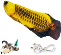 Pesce Meccanico per Cani da Piscina, Giocattolo Elettrico A Forma di Pesce Che Si Muove, Giocattoli Interattivi per Animali Domestici, Giocattolo di Peluche Ricaricabile per L'Esercizio del Gatto,D