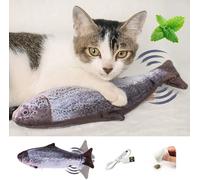 Pesce morbido Giocattolo Per Gatto, elettrico Catnip Ricarica USB in 10 modelli