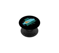 Pesce mostro marino in bottiglia PopSockets PopGrip Adesivo