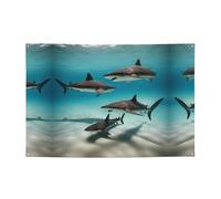 Pesce nel mare profondo Decorazione da parete per feste, adatto per varie scene, feste, riunioni (119,4 x 180,3 cm) banner festivo