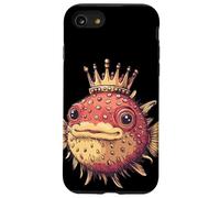Pesce palla che indossa la corona per gli amanti del divertimento e del regno Custodia per iPhone SE (2020) / 7 / 8