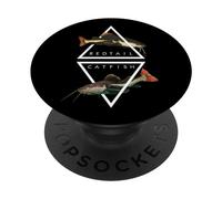 Pesce pesce gatto rosso cambio di pesce mostro PopSockets PopGrip Adesivo