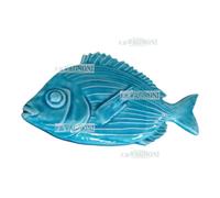 Pesce pesci orata in ceramica smaltata turchese da appendere appeso made italy