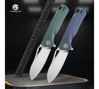Pesce petrificato PF868 Coltello multiuso pieghevole D2 Lama in acciaio satinato G10 Maniglia da campeggio Cuscinetto da pesca Coltello da esterno Strumento manuale edc