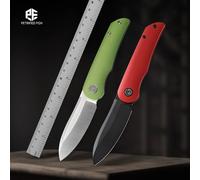 Pesce petrificato PFE16 Coltello pieghevole di fascia alta N690 Gmascus Maniglia Coltelli da tasca Coltello con cuscinetto a sfere Piccolo strumento manuale turistico portatile