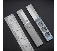 Pesce pietrificato PFE09 coltello pieghevole di fascia alta manico in titanio lama 14C28N Mini coltello tascabile coltello da tasca EDC per esterni strumento di utilità