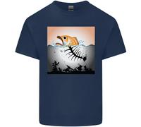 Pesce Pollution Climate Change Ambiente Uomo Cotone T-Shirt