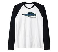 Pesce predatore dell'abisso pelagico Vita oceanica acquatica Maglia con Maniche Raglan