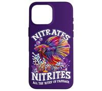Pesce Pun Nitrati Nitriti Aquascaping Divertente Betta Fish Custodia per iPhone 16 Pro Max