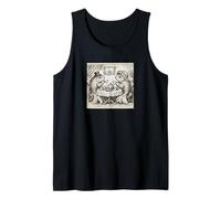 Pesce Rosso Carpa con Un tè Vittoriano Divertente Carino Canotta