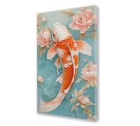 Pesce rosso Dipingere con i Numeri Animale Dipingere con i Numeri Adulti Bambini, DIY Olio Painting by Numbers Kit, Vernice Acrilica Pennelli Decora la Casa Ragazze Regalo 70x140 cm Senza Cornice L528