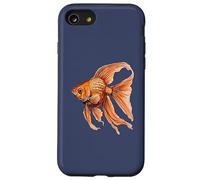 Pesce rosso Fantail colorato arancione dettagliato Custodia per iPhone SE (2020) / 7/8