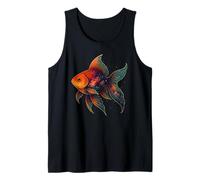 Pesce rosso nuvole colorate stelle galassia ragazzi ragazze bambini Canotta