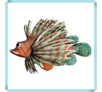 Pesce scorpione in ceramica tropicali finti decorazioni da appendere a parete