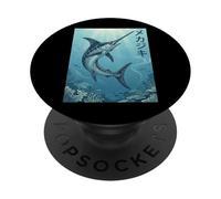 Pesce Spada Giapponese Pescatore D'acqua Salata PopSockets PopGrip Adesivo