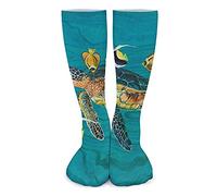 Pesce Turtle Verde Donna Uomo Calze Escursionismo Leggeri Calzini Termici Anti-Attrito Calzini Sportivi Per Passeggio Sport Montagna