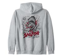 Pesce Vela Predator Speed Urban Pescatore Offshore Felpa con Cappuccio