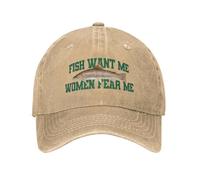 Pesce Want Me Donne Paura Me Uomini Donne Berretti da Baseball Pesca Scherzi Distressed Denim Caps Cappello Casual Outdoor Regalo Estivo Snapback