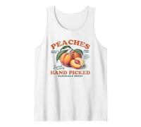 Pesche raccolte a mano frutta vintage retrò pesca grafica Canotta