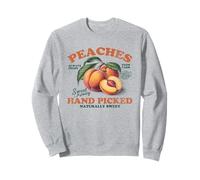 Pesche raccolte a mano frutta vintage retrò pesca grafica Felpa