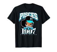Pesci 1997 Astro Anno Melanato Regina Dea Afro Maglietta