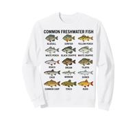 Pesci d'Acqua Dolce Comuni - Specie Popolari di fiumi e Laghi Felpa