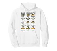 Pesci d'Acqua Dolce Comuni - Specie Popolari di fiumi e Laghi Felpa con Cappuccio