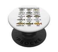 Pesci d'acqua dolce comuni - Specie popolari di fiumi e laghi PopSockets PopGrip Adesivo