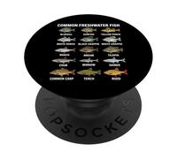Pesci d'acqua dolce comuni - Specie popolari di fiumi e laghi PopSockets PopGrip Adesivo