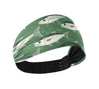 Pesci di bellezza Animali del Mare Verde Raffreddamento fasce spesse Testa elastica per Atletica Sport Ciclismo basket