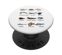 Pesci di mare profondo Biologia dell'oceano e scienze marine Educative PopSockets PopGrip Adesivo
