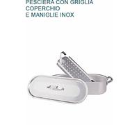 PESCIERA Alluminio cm 50 X15X12H GRIGLIA COPERCHIO Professionale Pentole Agnelli