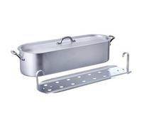 Pentole Agnelli FAMA1845 Family Pesciera, Alluminio, Argento, 45 cm